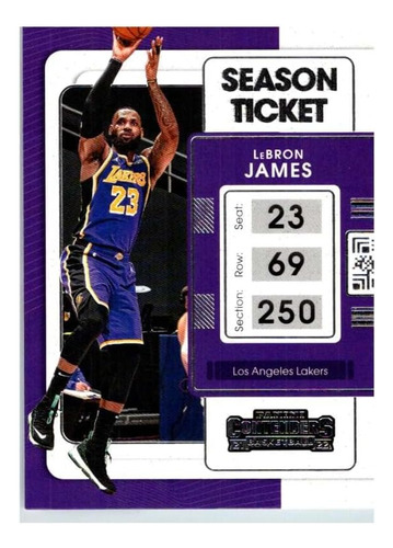 Panini Contenders 62 Lebron James Los Angeles Lakers Tarjeta