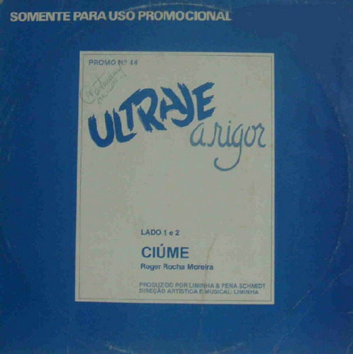 Lp Vinil Ultraje A Rigor Ciúme (raridade) Promo 