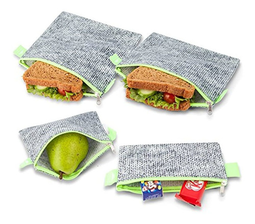 Bolsas Para Sandwich Nordic By Nature, Casual, Gris Y Verde