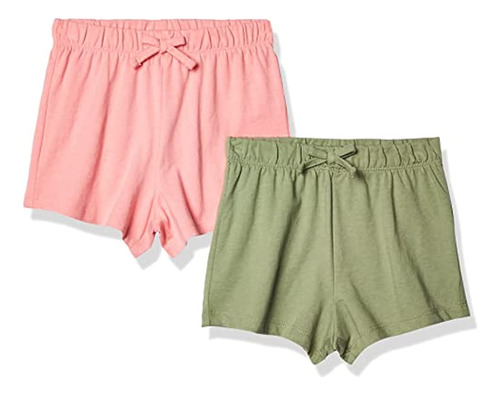 The Children's Place Baby Girls' Shorts 2-pack, Cherry Bloss