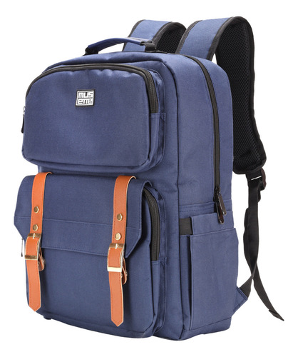 Mochila Ejecutiva Azul para Laptop 15.6” Reforzada Impermeable con Puerto USB