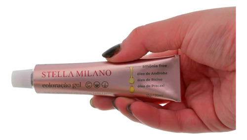 Coloração Gel Stella Milano Tintura Para Sobrancelhas 20ml Cor Castanho Médio