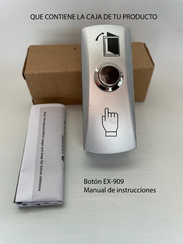 Imagen 5 de 9 de Botón Pulsador De Salida Metálico