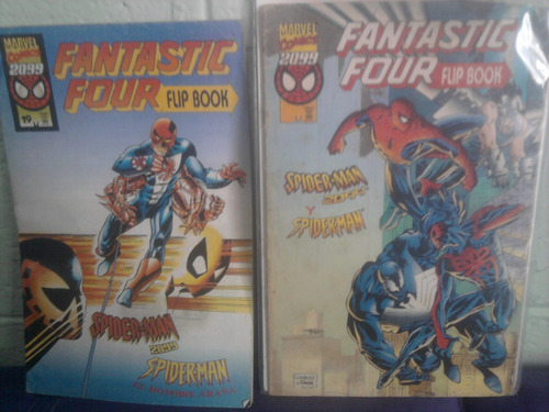 Marvel Comic Hombre Araña Flip Book Lote De 2 Vintage
