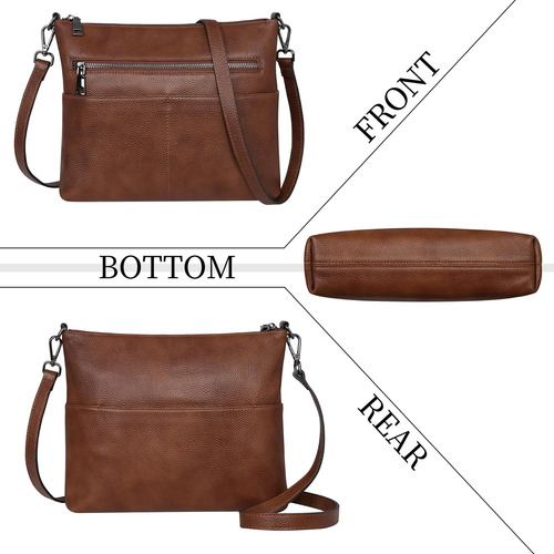 Iswee Bolsos Cruzados De Cuero Real Para Mujer, Bolso De Hom
