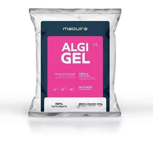 Alginato Algi-gel 410 G Para Moldes Em Geral + Gesso Branco