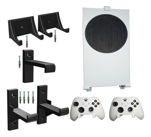 Suporte Parede Xbox Series S P/ (console + 2 Controles)preto