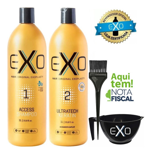 Exo Hair Alisamento Exoplastia Capilar  2 X 1 Litro + Brinde