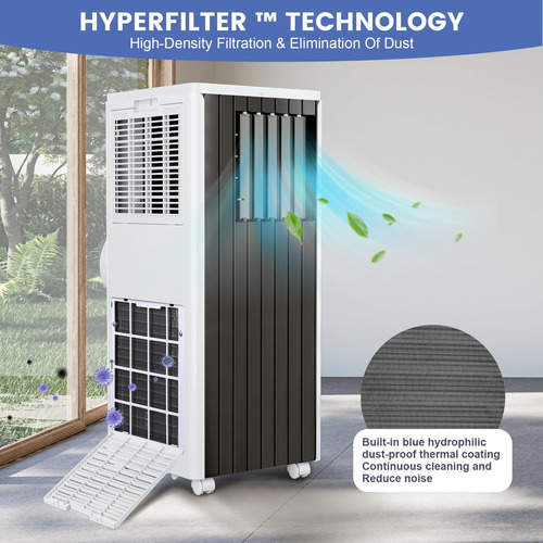 Aire Acondicionado Portátil 8000 Btu Con Deshumidificador Y Color