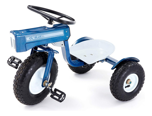 Tricam Ol Blue Tractor Tricycle, Bicicleta De Acero De 22 P.