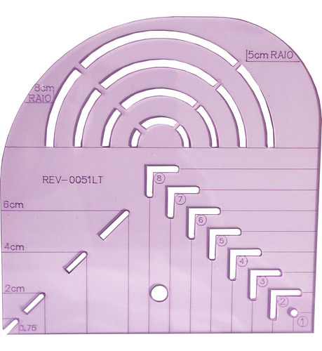 Régua Curva Quadrado Caixa Leite Canto Mitrado 15cm Patch.