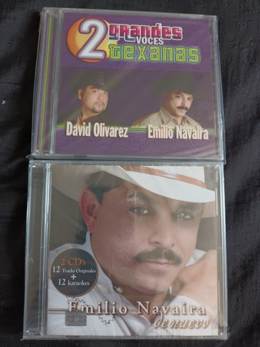 Emilio Navaira De Nuevo 2 Cds / 2 Grandes Voces Texanas Oliv