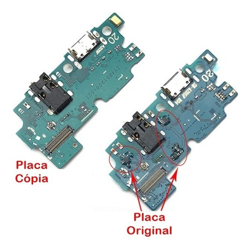Imagem 3 de 7 de Conector Carga Placa Usb Microfone A20 A205f Flex Original