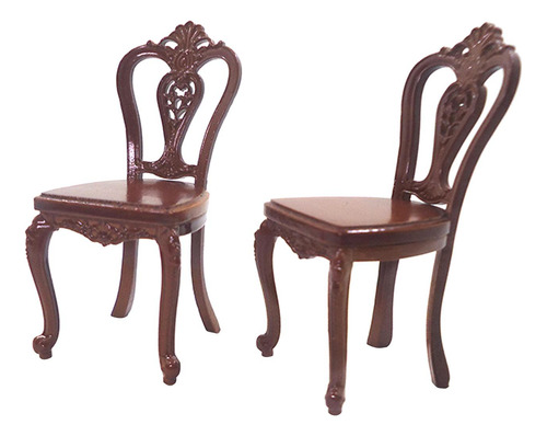 3 Piezas De Madera Y Sillas Modelo Accesorios Juguetes