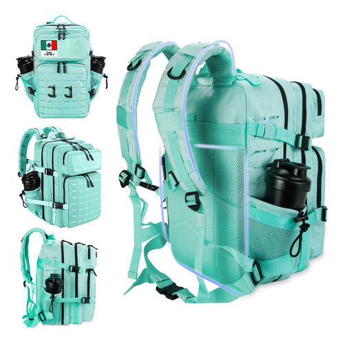 Mochila Militar Táctica Gran Para Senderismo Campismo Color Verde-2