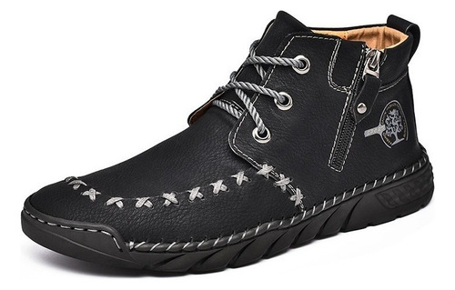 Hombres Casual Zapatos De Cuero Deportes Senderismo Botas