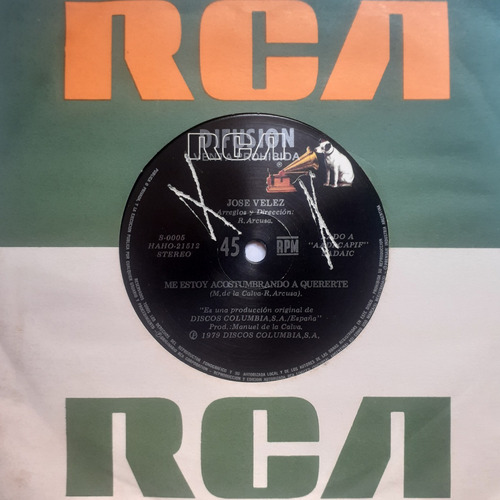 Vinilo Simple - Jose Velez (me Estoy Acostumbrando A..) (Usado)