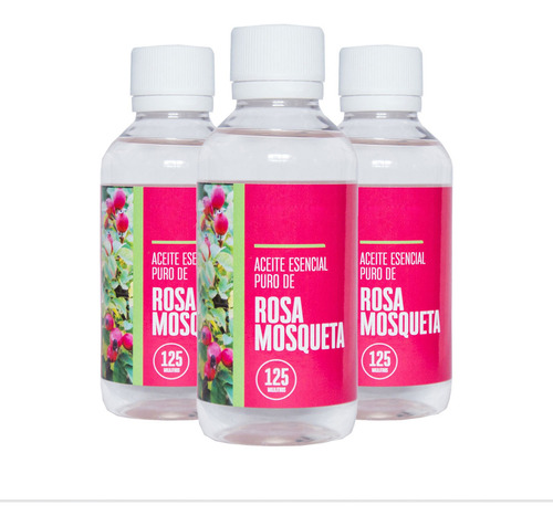 Kit De 3 Frascos De Aceite Esencial De Rosa Mosqueta -. 125 Sabor Sin Sabor