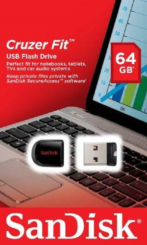 Pen Drive Sandisk Cruzer Fit 64gb  (b)