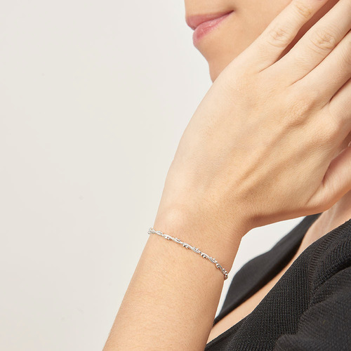 Pulsera Mujer Bolitas Cr 2mm De Plataley.925 Duodeluxejoyas®