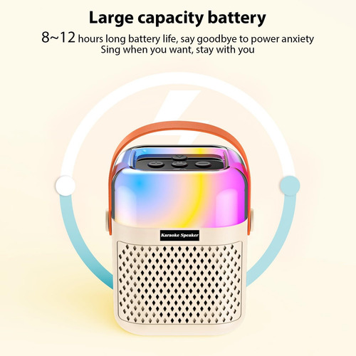 Máquina De Karaoke Con 2 Micrófo Inalámbricos Altavoz Equipo