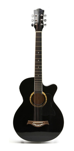 Imagen 5 de 7 de Guitarra Criolla Electroacustica Madera Funda Cuerdas Acero