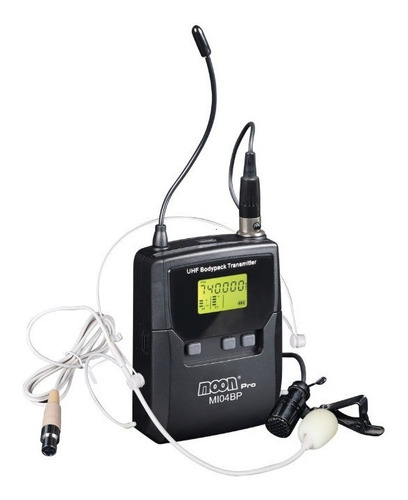 2 Micrófono Mano Vincha Inalámbrico Uhf F Variable Moon Cjf