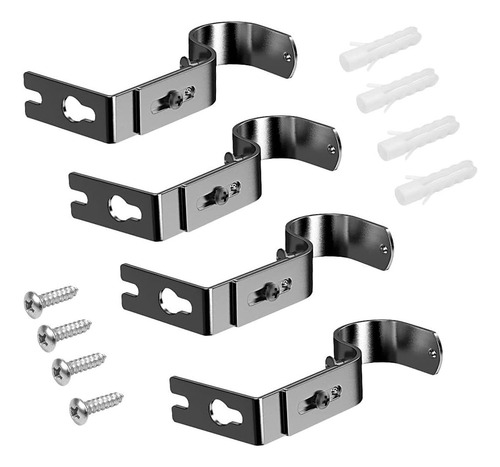 Soporte De Cortineros De Pared Juego De 4 Piezas Resistentes