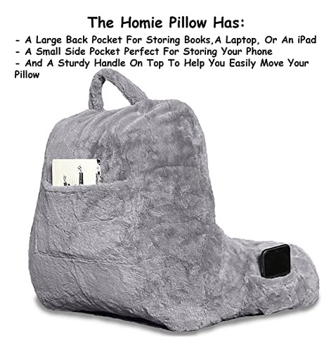 Reading Pillow With Reading Light And Wrist Support, Ha...