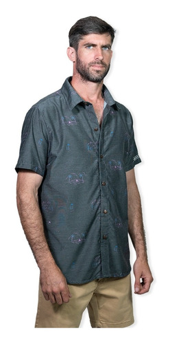 Camisa Hawaiana Wayfarer Black Sand