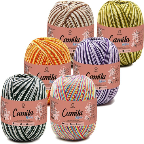 Kit 6 Linhas Camila Fashion Multicoloridas - Escolha Cores