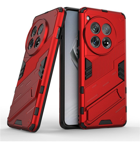 For Oneplus 12 Rugged Armor Hard Stand Lens Protector Case