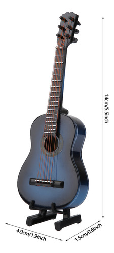 Mini Adorno Musical Con Pantalla De Madera, Modelo De Guitar