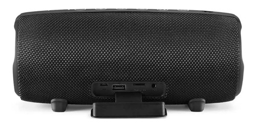 Caixa de som Pulsesound Energy portátil com bluetooth preta 110V/220V