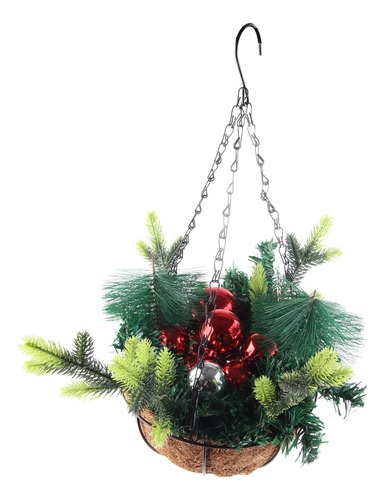 Cesta Colgante De Navidad Artificial Decorada Con Madera De.