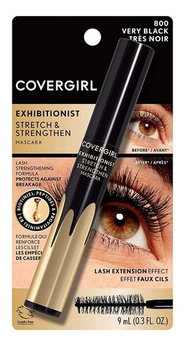 Covergirl Exhibitionist Stretch & Strengthen Mascara 9ml Color Very Black