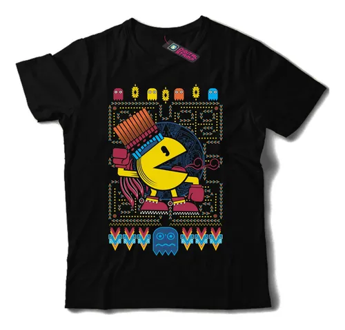Remera Niños Pacman Prehispanico T87 Dtg Premium