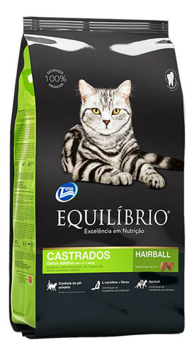 Equilibrio Gatos Castrados Hairball 7,5 Kg