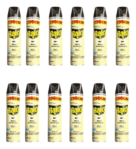 Raid Spray Anticucarachas 400ml - Sin Repuesto X 12