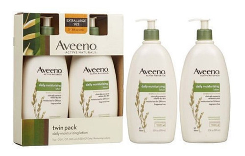 Crema Aveeno Active Naturals Loción Hidratante Diaria X 2