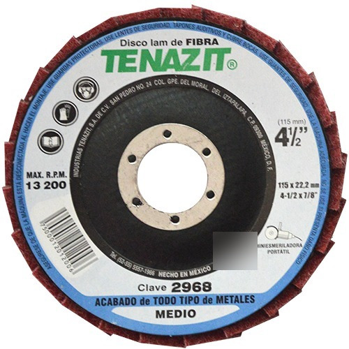 Disco Laminado De Fibra4-1/2 X7/8 Austromex Aus2968