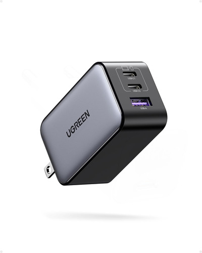 Ugreen Nexode 65w Cargador Usb C Gan Con 3 Puertos Cargador