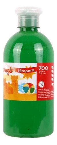 Tempera Escolar Albamagic Pomo 700 Gramos Color Verde