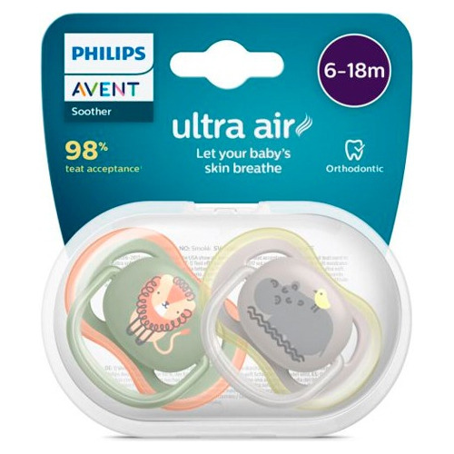 Philips Avent Soother Chupetes Ultra Air 6-18m X2 Unidades