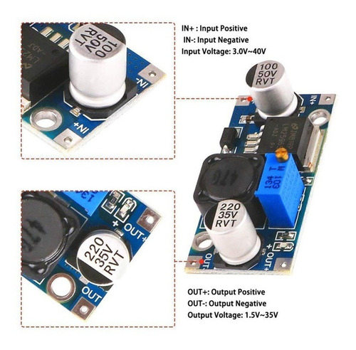 Módulo Conversor Dc/dc Step Down Lm2596 Dc-dc Arduino Pic Ci