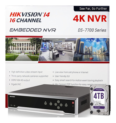 Hikvision Ds Ni Poe Nvr Grabadora Video Red Disco Duro P7