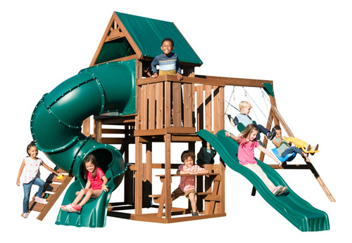 Juego Casa Club Para Niños Resbaladilla Tobogan Columpio Msi
