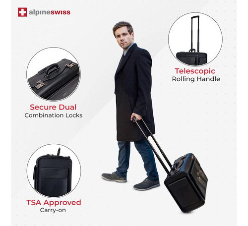 Maletín Con Ruedas Alpine Swiss Para Laptop De 17in