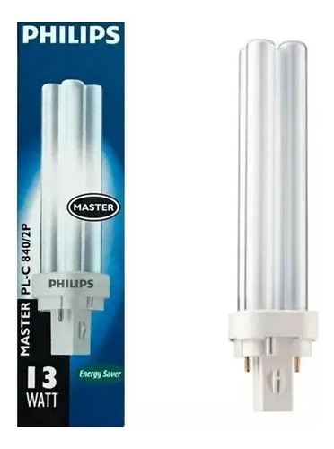 Paquete 10 Focos 13w Master Plc 840 2p Philips Gx23-2 Luz 4000 Bco Frio