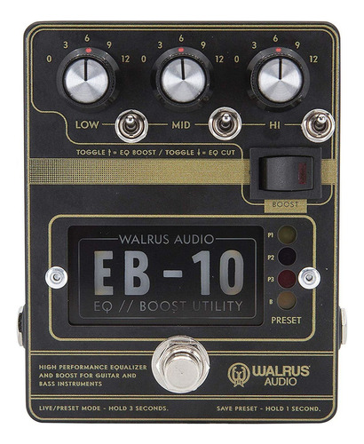 Walrus Audio/eq/boost, Negro